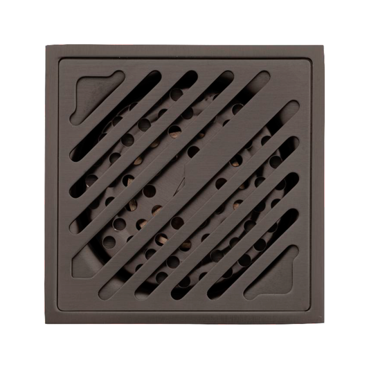 Rejilla de Piso Cuadrada 10cm Bronce Arawak Gray