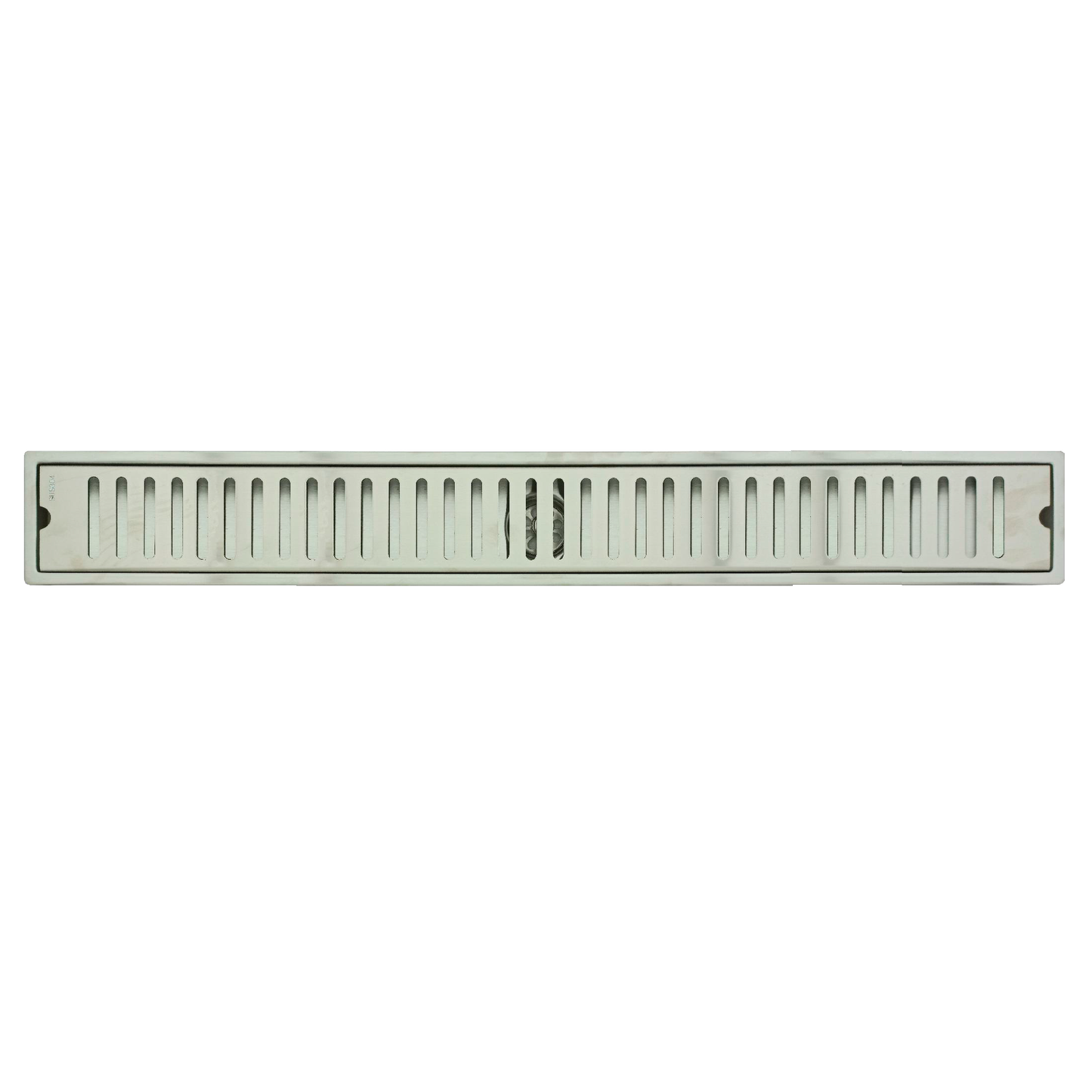 Rejilla de Piso Cuadrada 80*10cm Ranurada Plateada