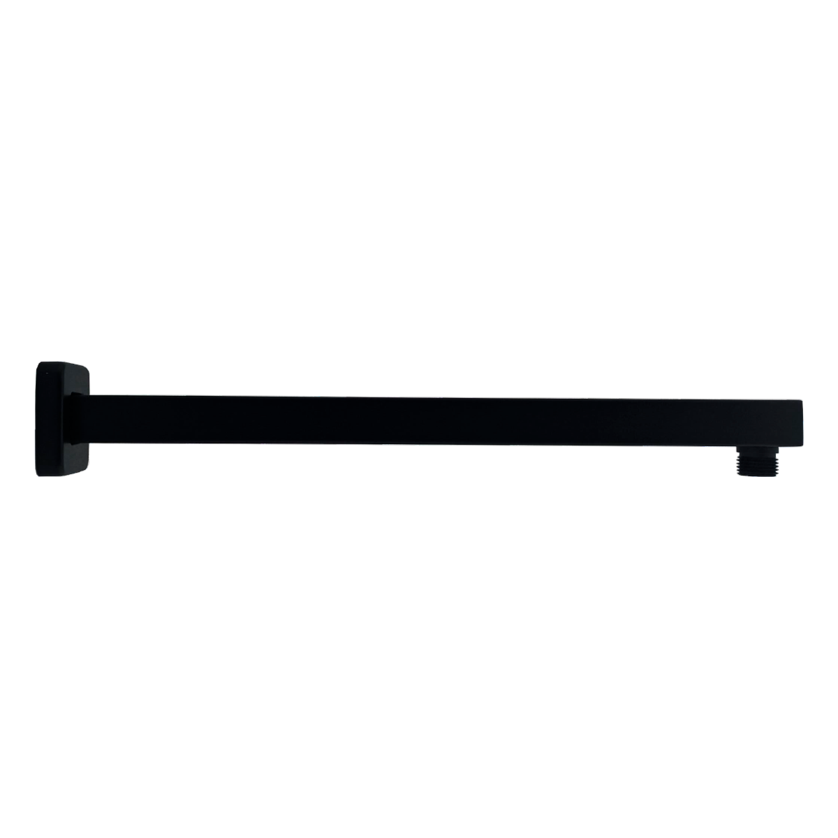 Tubo de Ducha Pared Cuadrado 40cm Negro mate