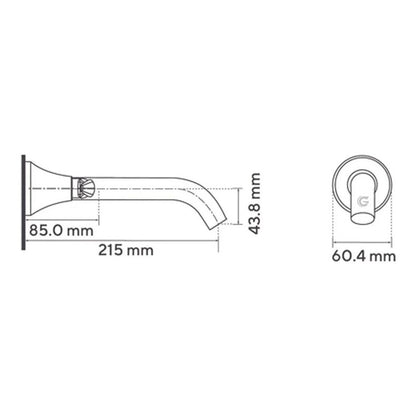 Pico Para Tina O Jacuzzi En Bronce Cromado Linea Premium