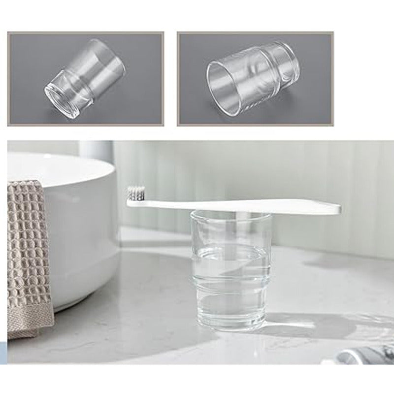 Repuesto Plato Jabonera + Vaso Cepillera Transparente/opaco