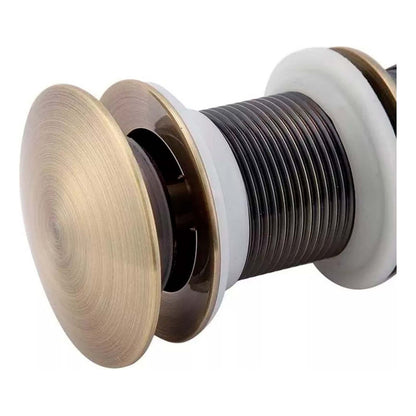 Desagüe Para Lavamanos Tipo Push, Bronce Antiguo.