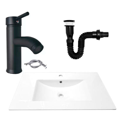 Combo Placa Lavamanos 81*46,5cm+grif.monocontrol+push Negro5