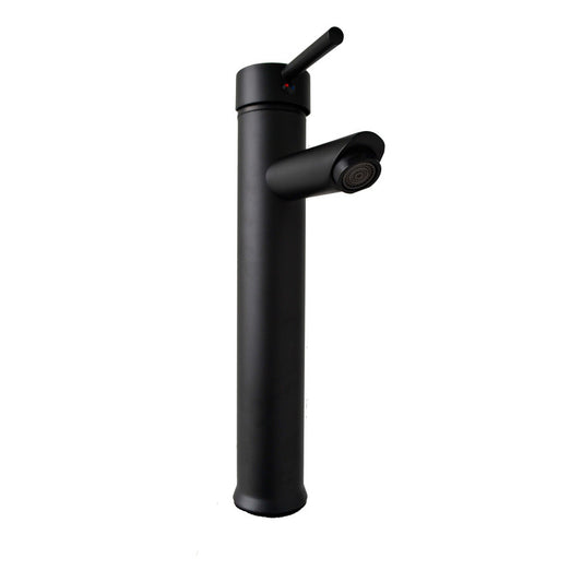 Griferia Lavamanos Alta Tubular Negra