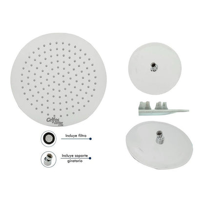 Ducha Redonda 4  En Acero 304-10 PuLG