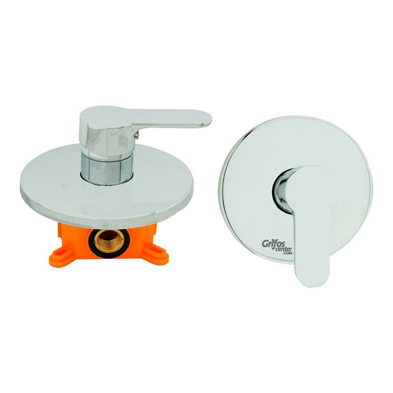 Monocontrol De Ducha Redondo Con Pestaña