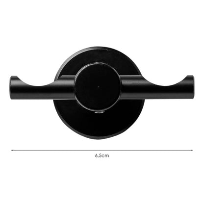 Perchero Para Baño En Aluminio Negro Base Redonda