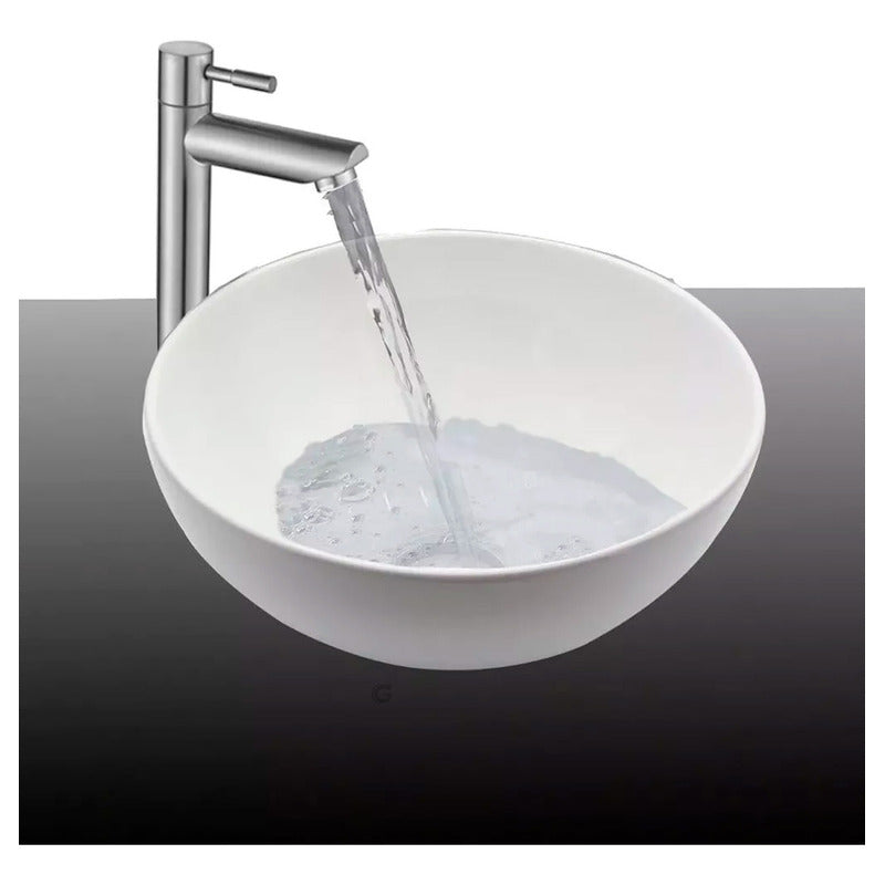Grifería Lavamanos Alta Acero Inox 304 Recta