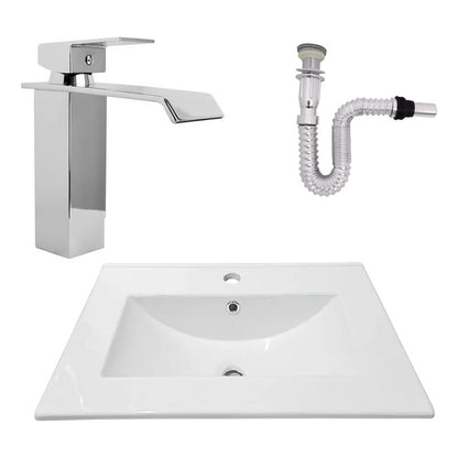 Kit Placa Lavam. 61*46.5cm+griferia Monocontrol+push Flex18