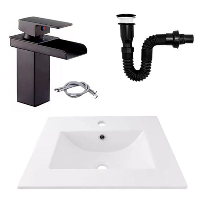 Kit Placa Lavamanos 51*46,5cm+griferia Monocon.+push Negro1