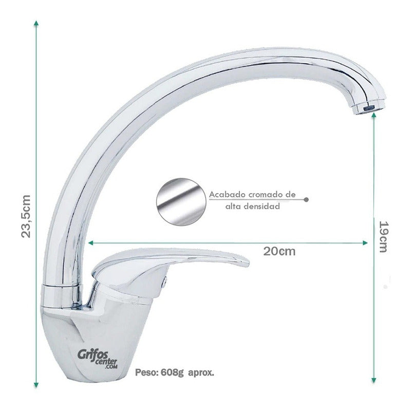 Llave Mezclador Monocontrol Para Lavaplatos