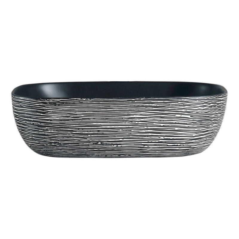 Lavamanos De Sobreponer Rectangular Negro 45x40x14.5cm