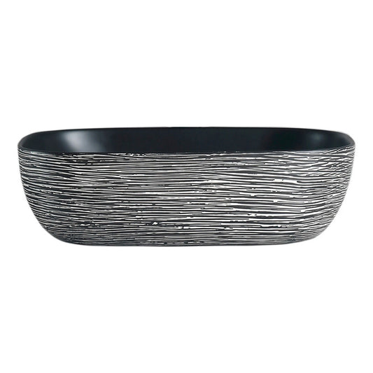 Lavamanos De Sobreponer Rectangular Negro 45x40x14.5cm