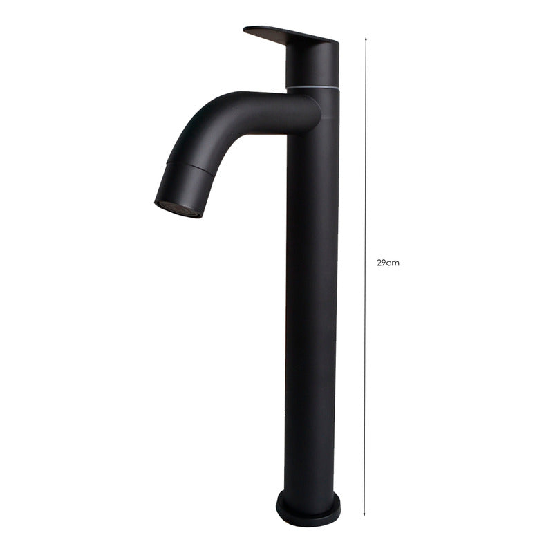 Kit Ducha 20cm +grifería Agua Fría+monocontrol Redondo Negro