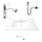 Kit Placa Lavam. 81*46.5cm+griferia Agua Fria+push Flex.16