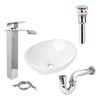 Combo Lavamanos Canoa+griferia Monocontrol+push+sifon Gf7