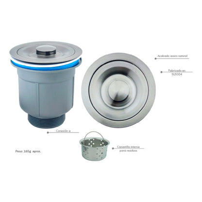 Canastilla De Lavaplatos Plateada En Acero