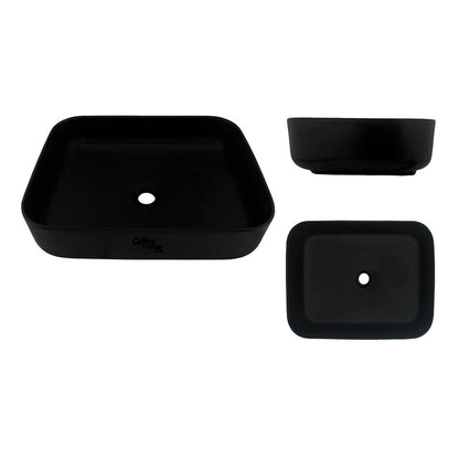 Lavamanos Rectangular Negro Rectangular
