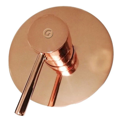 Mezclador Monocontrol Circular Para Ducha Cobre Gold