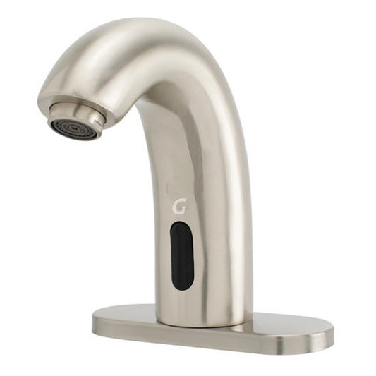 Llave Lavamanos Satinada Cuello Curvo