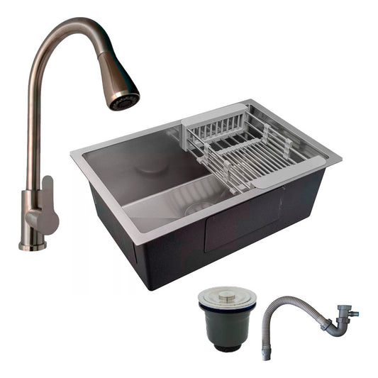 Combo Lavaplatos 60*45cm+griferia Monocontrol Ext+accesorios