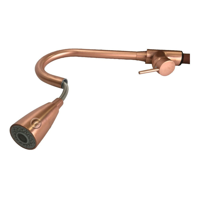 Llave Griferia Lavaplatos Extraible Acabado Cobre Satin