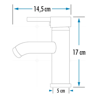 Griferia Llave Lavamanos Baja Tubular Negra