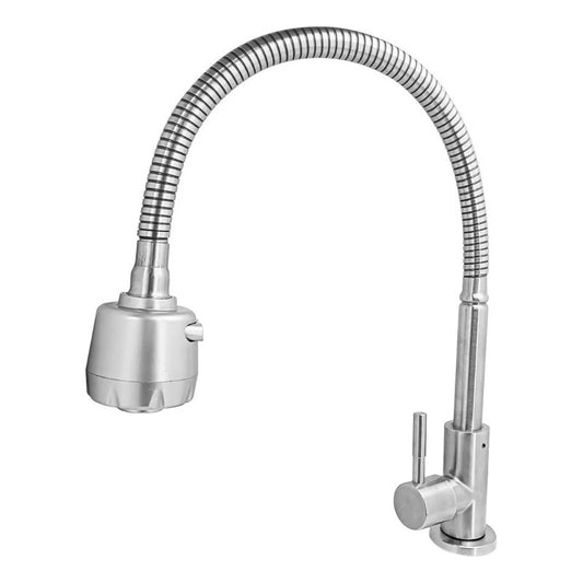 Griferia Llave Lavaplatos Flexible En Acero Agua Fria