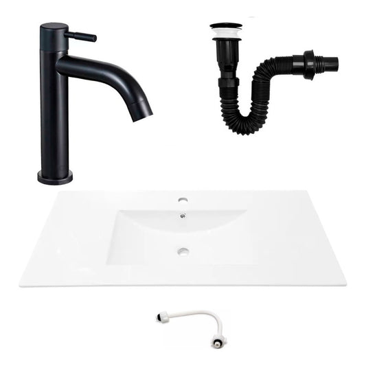 Combo Placa Lavamanos 101*46,5cm+grifo Agua Fria+push Negro4