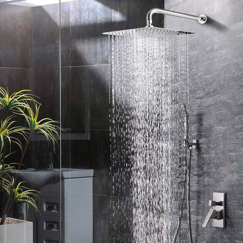 Regadera Ducha Acero Inoxidable Cuadrada 20cm -incluye Tubo
