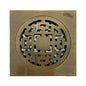 Rejilla De Piso Cuadrada Antirretorno Bronce Muisca Vintage