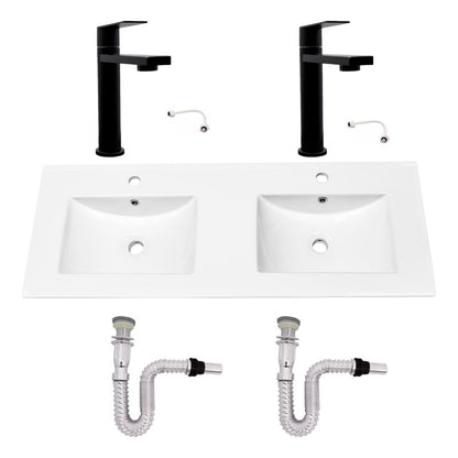 Kit Placa Doble Lavam.121*46.5cm+grif.ag.fria+push Flex11