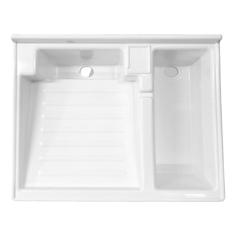 Lavadero Plastico De 60x60cm  Con Tanque Blanco