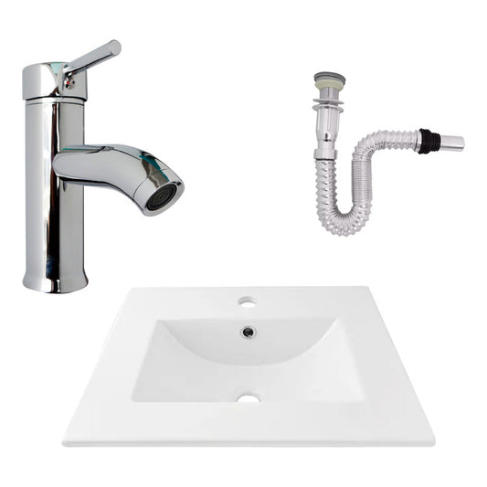 Kit Placa Lavamanos 51*40cm+griferia Monocontrol+push Flex24