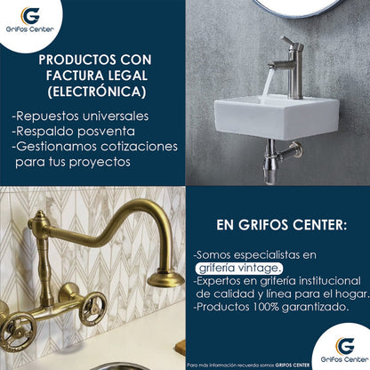 Grifería De Pared Escualizable En Acero 304 Negro Mate