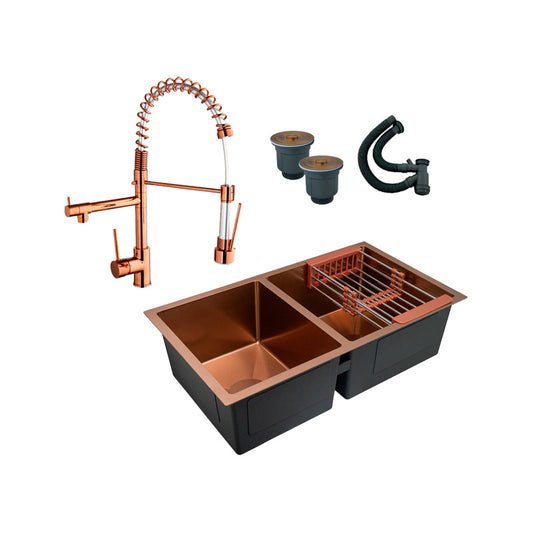 Combo Lavaplatos 77*45cm+griferia Lvp Gourmet Rose+acc