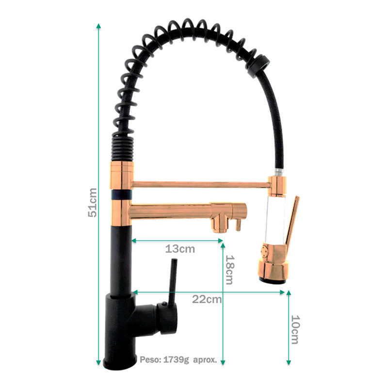 Combo Lavaplatos 100*45cm+griferia Lvp Negra 2+ Accesorios