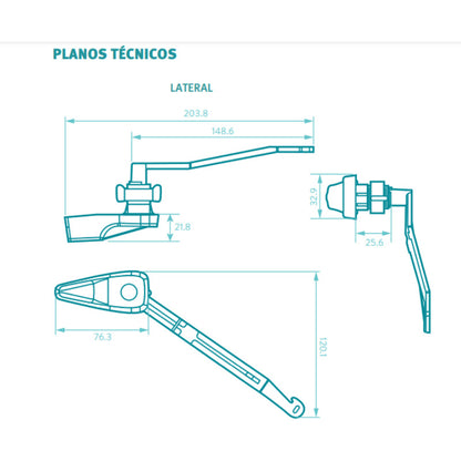 Manija Para Sanitario Cromada Grival