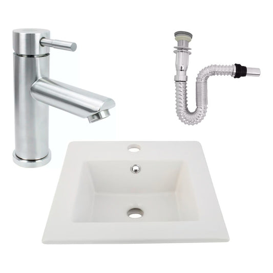 Kit Placa Lavamanos 41cm+griferia Monocontrol+push Flex17