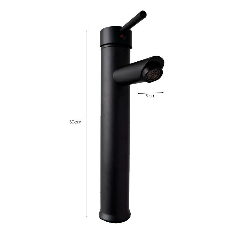 Kit Lavamanos Rectangular+grifo Monocontrol Negro Plana+push