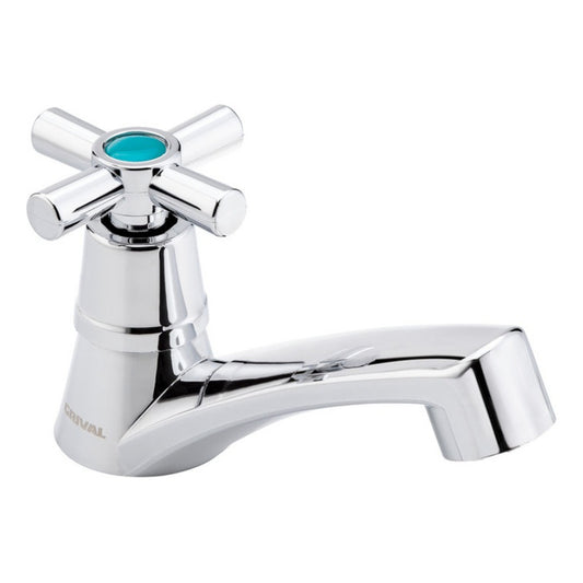 Grifería Para Lavamanos Agua Fría Plateada Loria