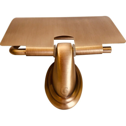 Papelera  Zinc Vintage Baño Bronce Mate