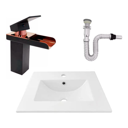 Kit Placa Lavamanos 51*40cm+griferia Monocontrol+push Flex13