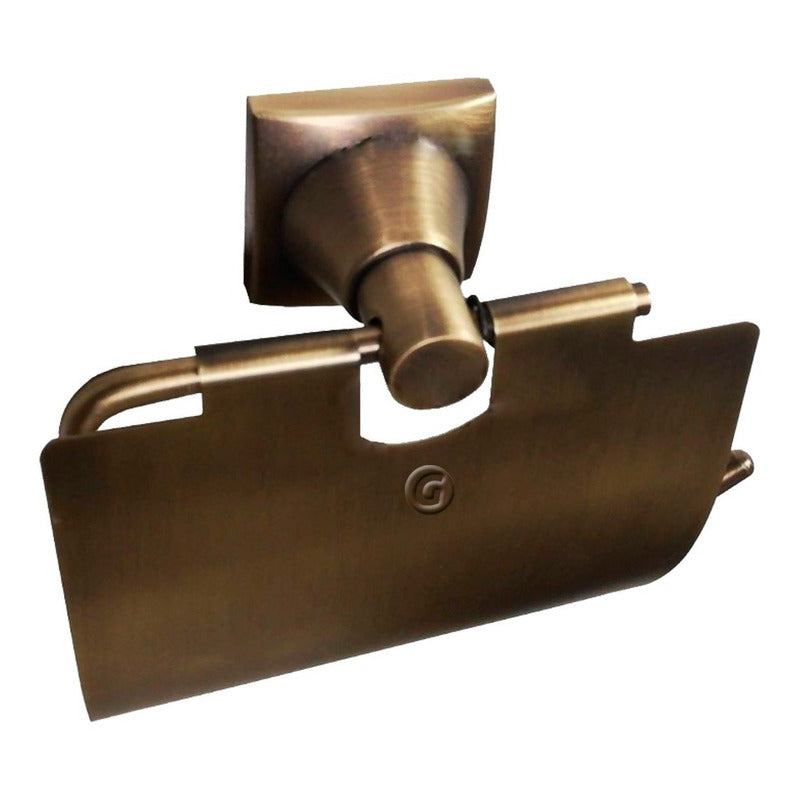 Papelera Cuadrada En Bronce Antiguo