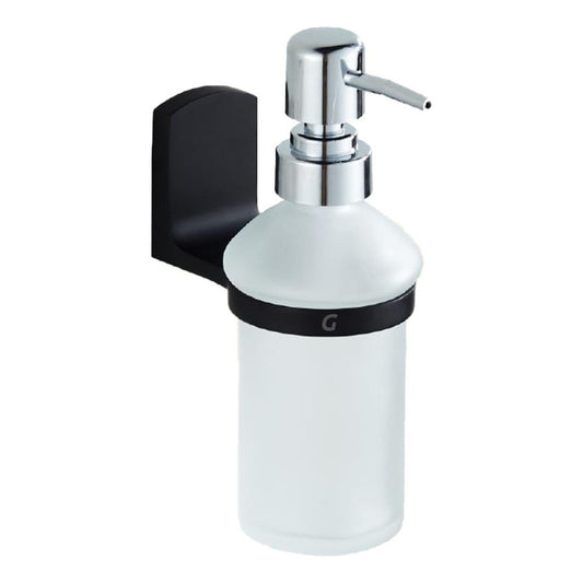 Dispensador De Jabon Liquido Negro En Vidrio