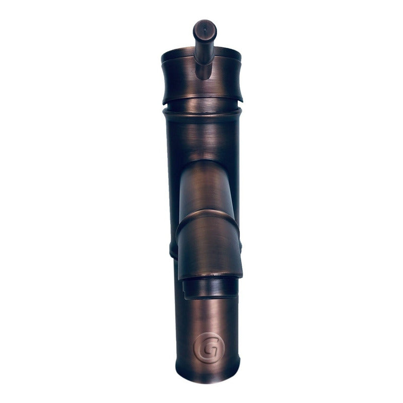 Mezclador Lavamanos Monocontrol Bamboo Cobre Antiguo Oscuro