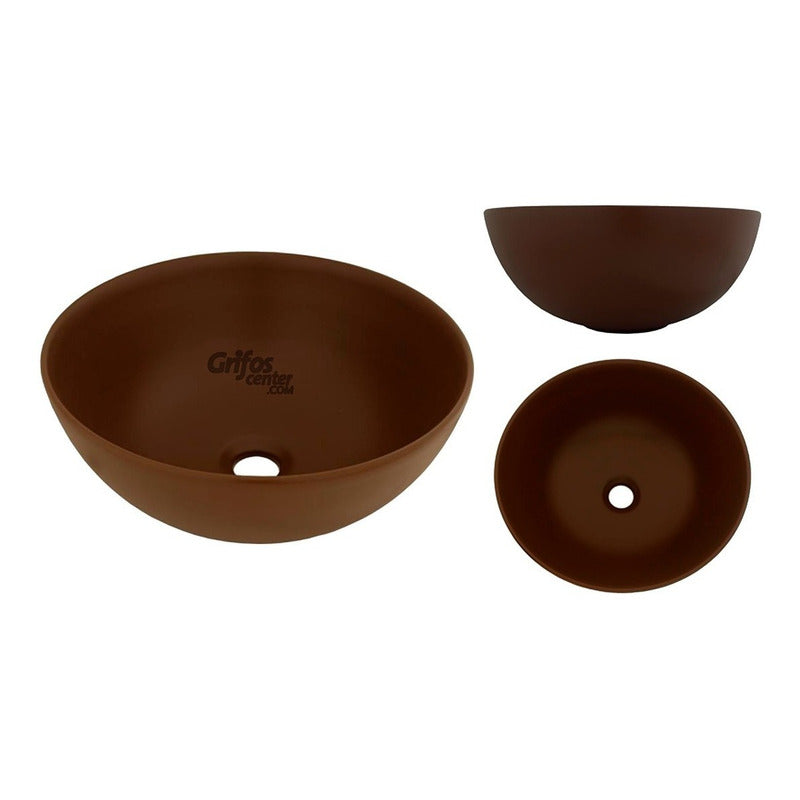 Lavamanos Tazón Cerámica Chocolate 35cm