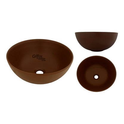 Lavamanos Tazón Cerámica Chocolate 35cm
