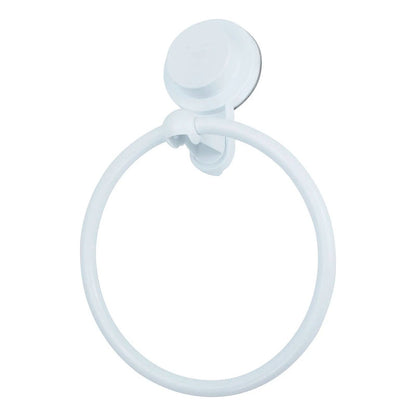 Toallero Para Baño En Aro Con Ventosa Blanco