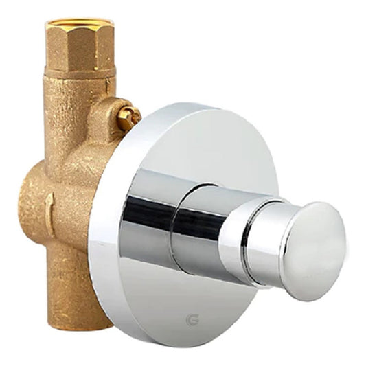Válvula De Orinal Metálica Tipo Push 0.5 Lpf